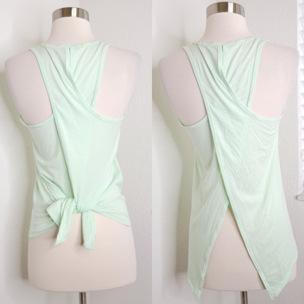 ATHLETA Essence Tie Back Tank In Mint Green XS. - Picture 7 of 8